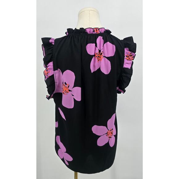 Kate Spade Grande Floral Tie Neck Shell - Picture 3 of 6